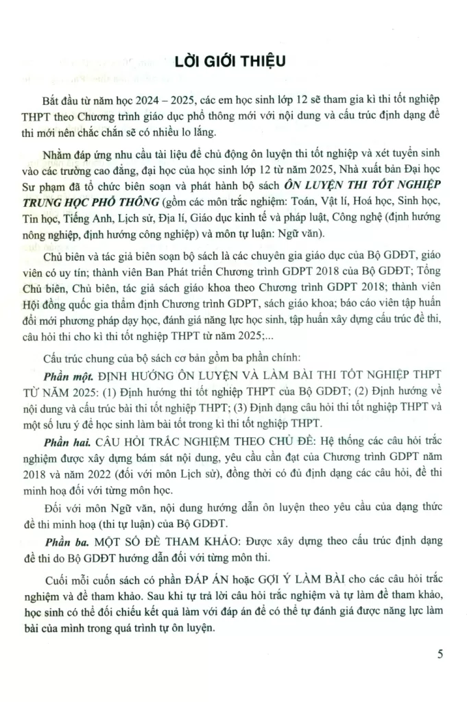 ÔN LUYỆN TRẮC NGHIỆM THI TỐT NGHIỆP THPT MÔN CÔNG NGHỆ - ĐỊNH HƯỚNG CÔNG NGHIỆP (Theo Chương trình giáo dục phổ thông 2018)